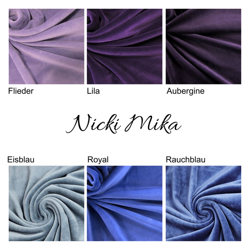 Nicki Stoff Uni in verschiedenen Farben Nicky Velour ab 0,5m 16,00/m Bild 6