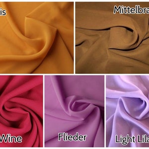 Plain chiffon fabrics sold by the meter, softly falling, transparent, translucent in 40 different colors 5.29/meter image 5