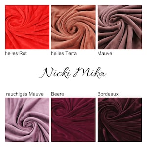 Nicki Stoff Uni in verschiedenen Farben Nicky Velour ab 0,5m 16,00/m Bild 5