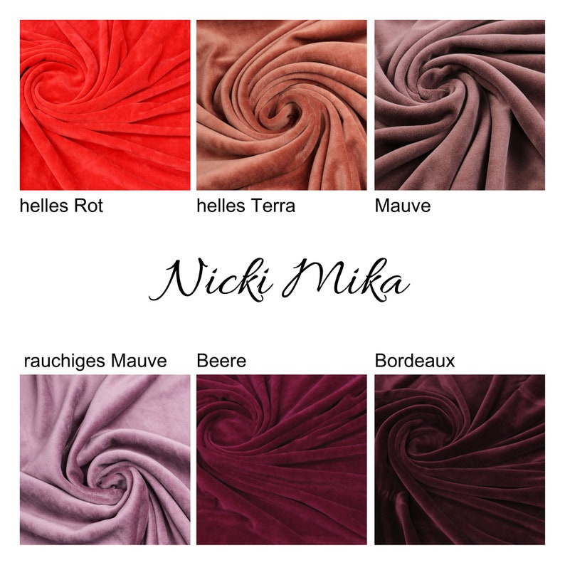 Nicki Stoff Uni in verschiedenen Farben Nicky Velour ab 0,5m 16,00/m Bild 5