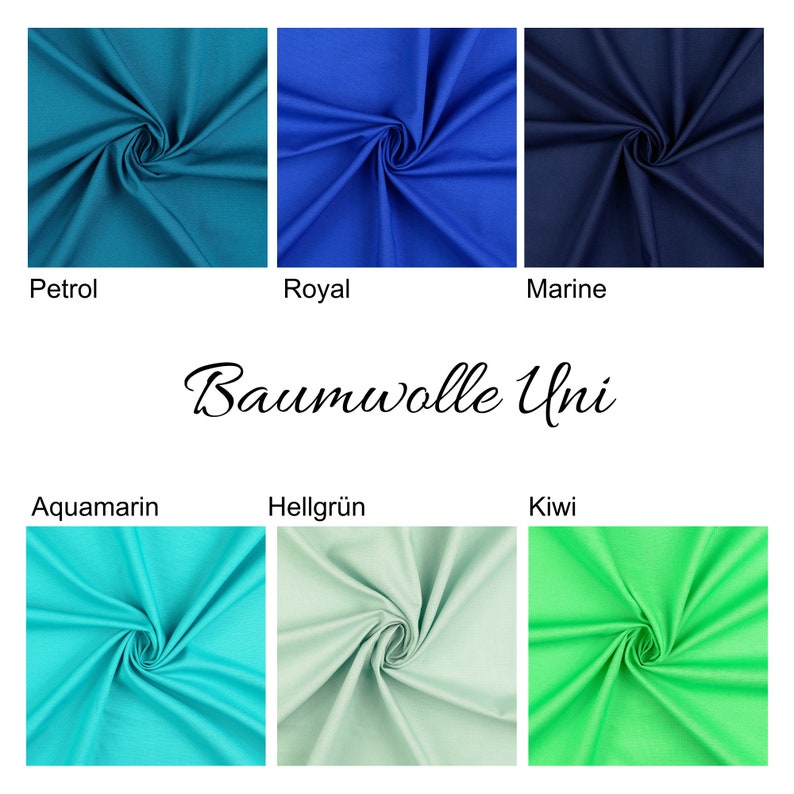 Cotton fabrics plain in 41 different colors from 0.5 m 7.50/meter image 6