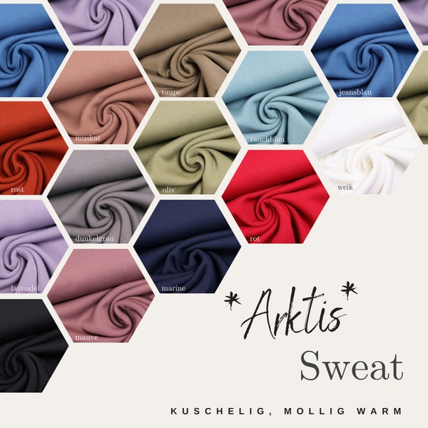 Sweat Stoff mollig warm "Arktis" 0,5m (18,00/m)