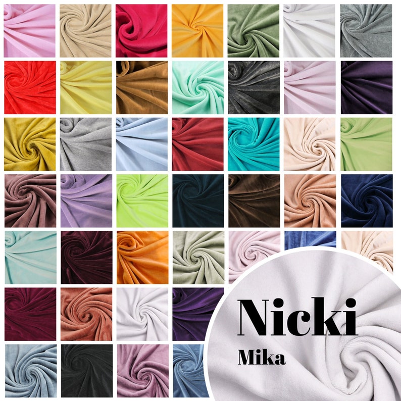 Nicki Stoff Uni in verschiedenen Farben Nicky Velour ab 0,5m 16,00/m Bild 1