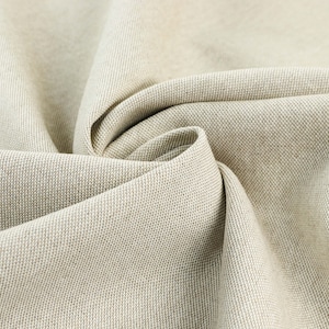 Cotton fabric in linen look light beige from 0.5 m (13.00/meter)