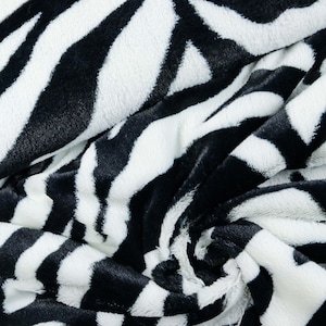 Faux Fur Fabric Plush Africa Safari Zebra from 0.5 m (11.00/meter)