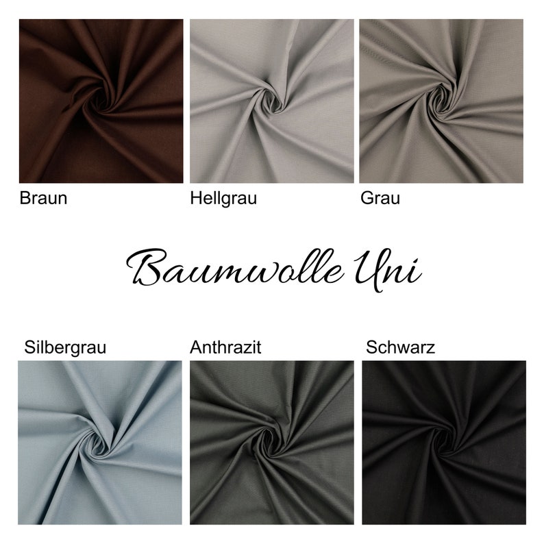 Baumwolle Stoffe Uni in 41 verschiedenen Farben ab 0,5m 7,50/m Bild 8