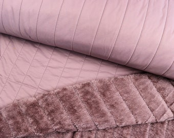 Stepper wattiert / Jacken Steppstoff längs gesteppt mit kuscheliger Innenseite in Mauve ab 0,5m (18,00/m)
