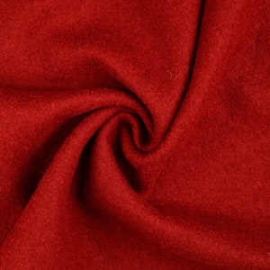 Walkloden / Walkstoff Wool tinta unita in rosso da 0,5 m (28,00/metro)