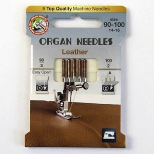 Organ Leather 90-100 Sewing Machine Needles Flat Plunger