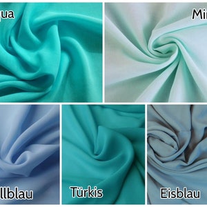 Chiffon Stoffe uni als Meterware, weich fallend, transparent, durchscheinend in 40 verschiedenen Farben 5,29/m zdjęcie 7