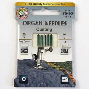 Organ Quilting 75-90 Sewing Machine Needles Flat Shank