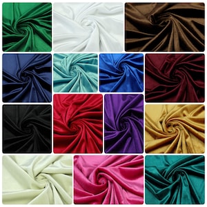 Stretch velvet fabric in various colors from 0.5 m (12.00/meter)