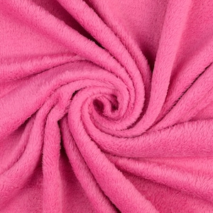 Tessuto in pile Wellness, morbido e soffice, tinta unita, colore rosa da 0,5 m (11,00/metro)