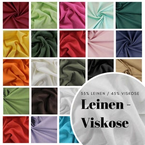 Linen-viscose fabric &quot;Lorenzo&quot; in various colors from 0.5 m (13.00/meter)