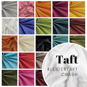 Dress taffeta fabric crash in various colors from 0.5 m (8.00/meter)