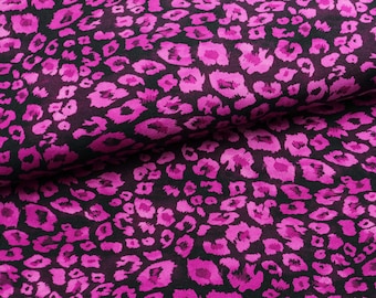 Cotton jersey fabric Leo on purple berry from 0.5 m (19.00/meter)