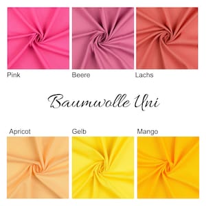 Cotton fabrics plain in 41 different colors from 0.5 m 7.50/meter image 3