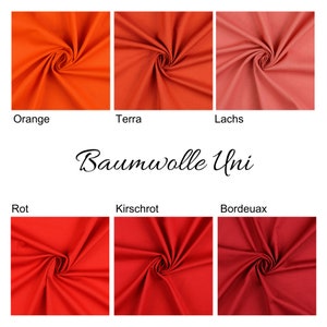Cotton fabrics plain in 41 different colors from 0.5 m 7.50/meter image 4
