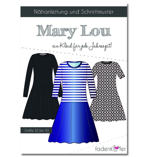 Schnittmuster Papier Erwachsene Damen Kleid Mary Lou Fadenkäfer (11,90/Stk)