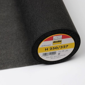 Vlieseline Freudenberg iron-on interfacing black H250 from 0.5 m (6.40/meter)