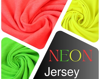 NEON Jersey Stoffe in verschiedenen Farben ab 0,5m (12,00/m)