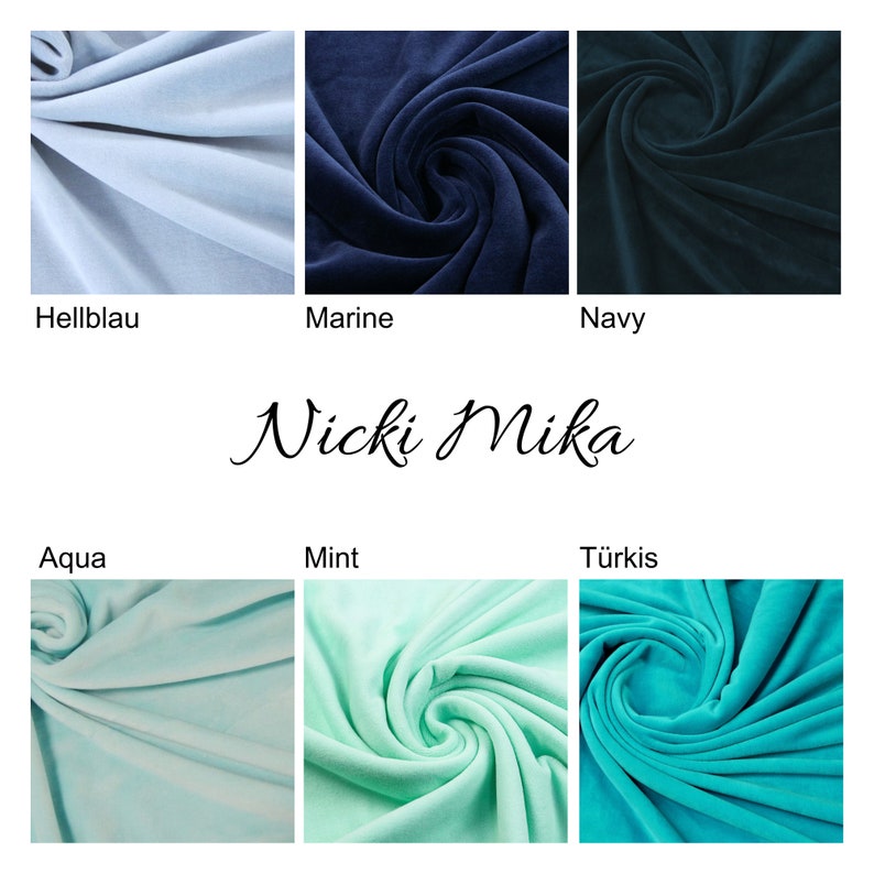 Nicki Stoff Uni in verschiedenen Farben Nicky Velour ab 0,5m 16,00/m Bild 7