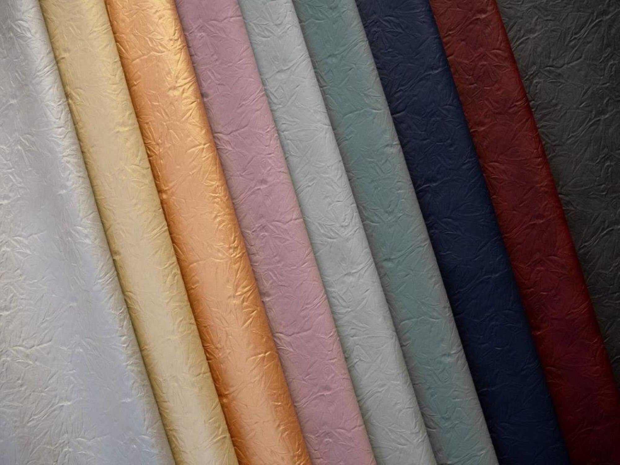 Artificial leather imitation leather Sida with crushed structure look in various versions from 0.5 m (21.00/meter)