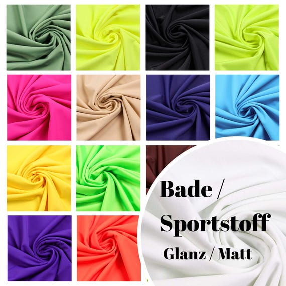Badebekleidung Sport Stoff in Matt und Glanz in verschiedenen Farben ab 0,5m (16,00/m)