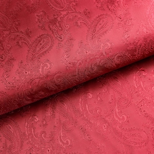 Elegante tessuto per fodera con motivo paisley in Bordeaux da 0,5 m (8,50/metro)