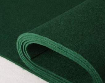 Plaque de feutre artisanale stable de 3 à 4 mm d’épaisseur en vert foncé à partir de 0,5 m (8,50 / mètre)