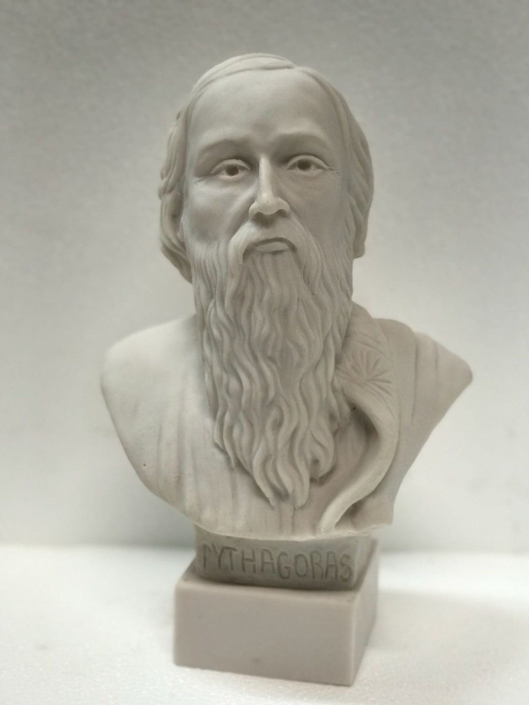 Pyhtagoras Statue Pythagoras Bust, Bonded Marble Cast Statue, Greek Philosopher - Etsy