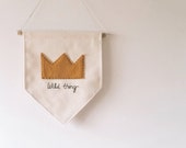 Wild Thing with Crown Canvas Banner Childrens Wall Art