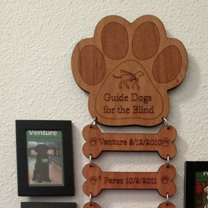 Guide Dog, Service Dog, or Family Dog Keepsake Plaque