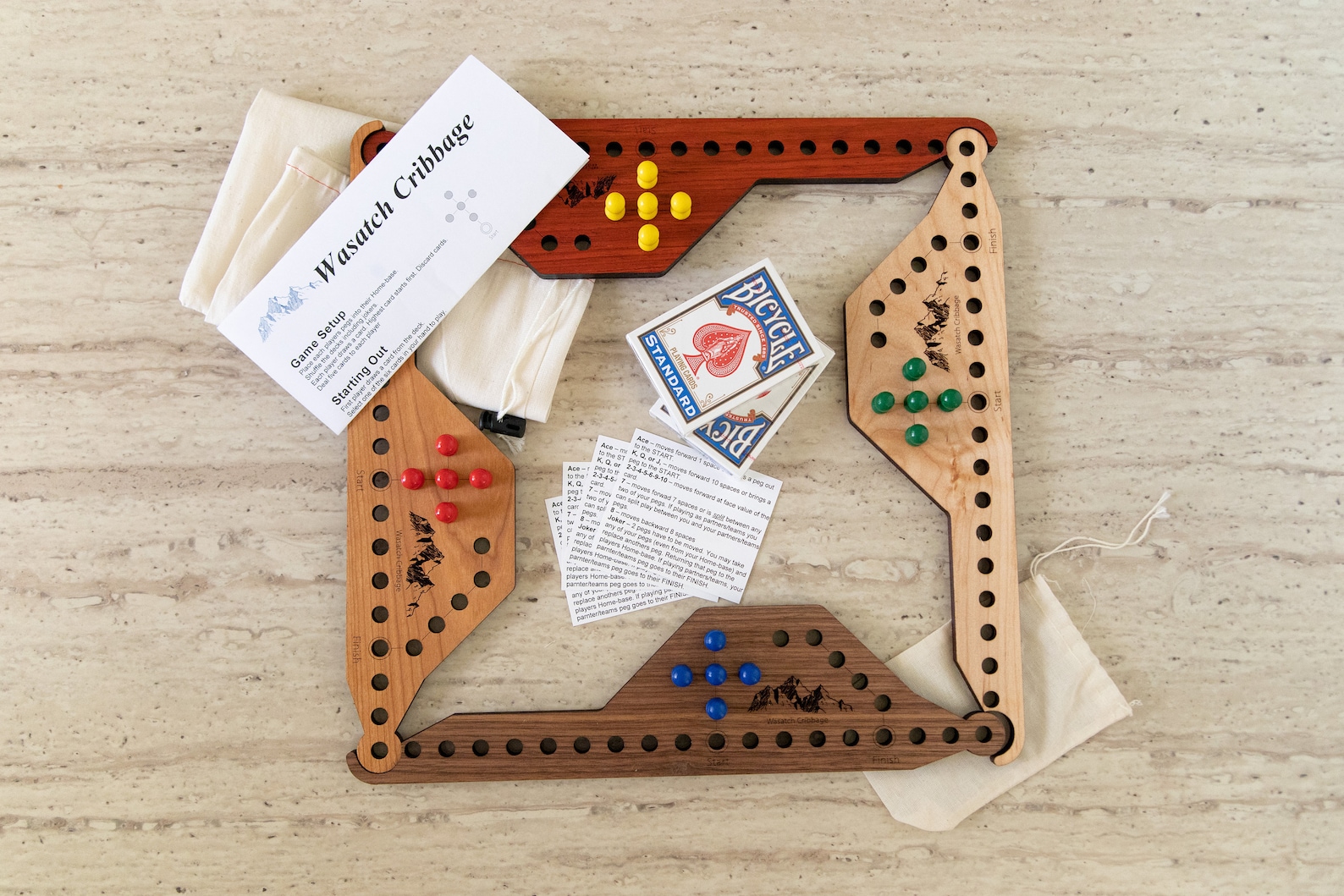 Wasatch Cribbage aka Jokers and Pegs Board Game Etsy