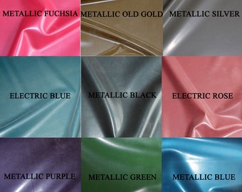 0.40mm Metallic Colours: Sheet Latex/Rubber by Continuous Metre, Qtr or Half Metre - 1m Width - UK SELLER