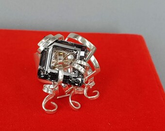 Design Ring Sterling Silver Swarovski Crystal