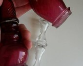 Antique very large rare ruby glass smoking pipe from the 18th-19th century