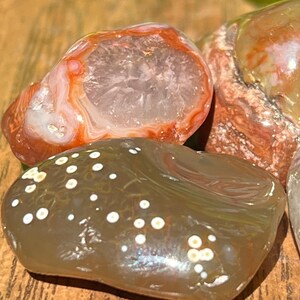 Lake Superior Agates POLISHED: Lot of 7 POLISHED Stones, 3.11 oz total