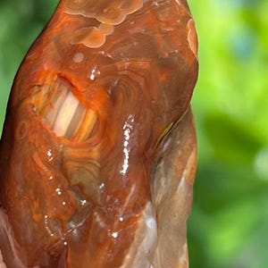 Lake Superior Agate Red White Eyes Tubes Water Level Banding  .43 oz