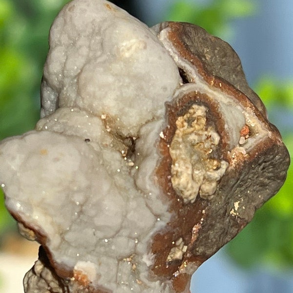Cold Water Agate Druzy Quartz Botryoidal Sparkling Crystal Banding  1.52 oz