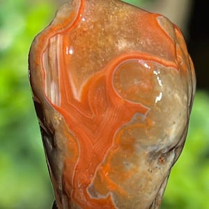 Lake Superior Agate Blue Green Red Citrine Tubes Water Level Banding  1.13 oz
