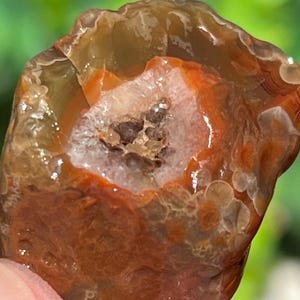 Lake Superior Agate Amethyst Red White Green Eyes Tubes Banding  .5 oz
