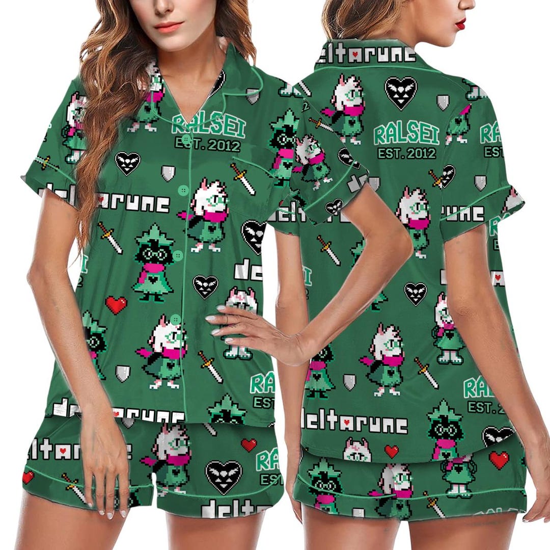Tv Time Ralsei Ralsei Deltarune Game Short Pajamas Set, Ralsei It’s TV Time Meme Tee ...