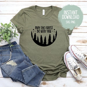 Que el bosque esté contigo archivos SVG, Bosque esté contigo svg, Archivos de corte digital, Descarga instantánea