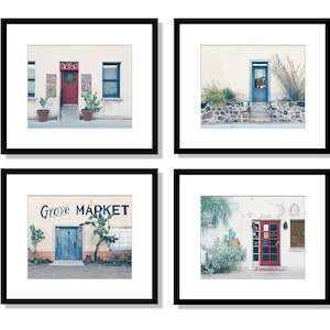 Tucson Wall Art, Southwest Decor, Barrio Doors, Arizona Set of 4 Prints