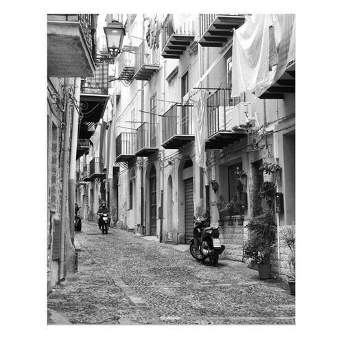 Italy Wall Art Black and White Art Outdoor Cafe Print Etsy