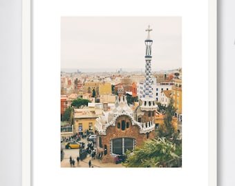 Barcelona Print, Gaudi Park Guell, Spain Photography Print, Europe Wall Art, Catalonia, Travel Decor