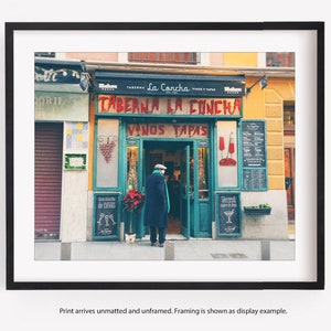 Madrid Spain Tapas Bar, Spanish Kitchen Decor, Madrid Wall Art Print