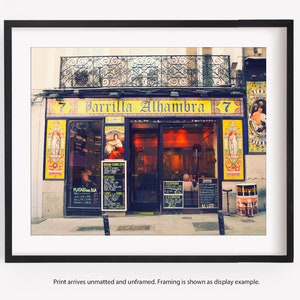 Spanish Restaurant Decor, Madrid Spain Tapas Bar, Kitchen Wall Art, Travel Decor