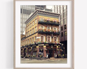 London Pub Photography Print, The Albert, Victoria, Black and White or Color, Vertical Wall Art